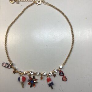 Betsey Johnson New Patriotic Necklace
